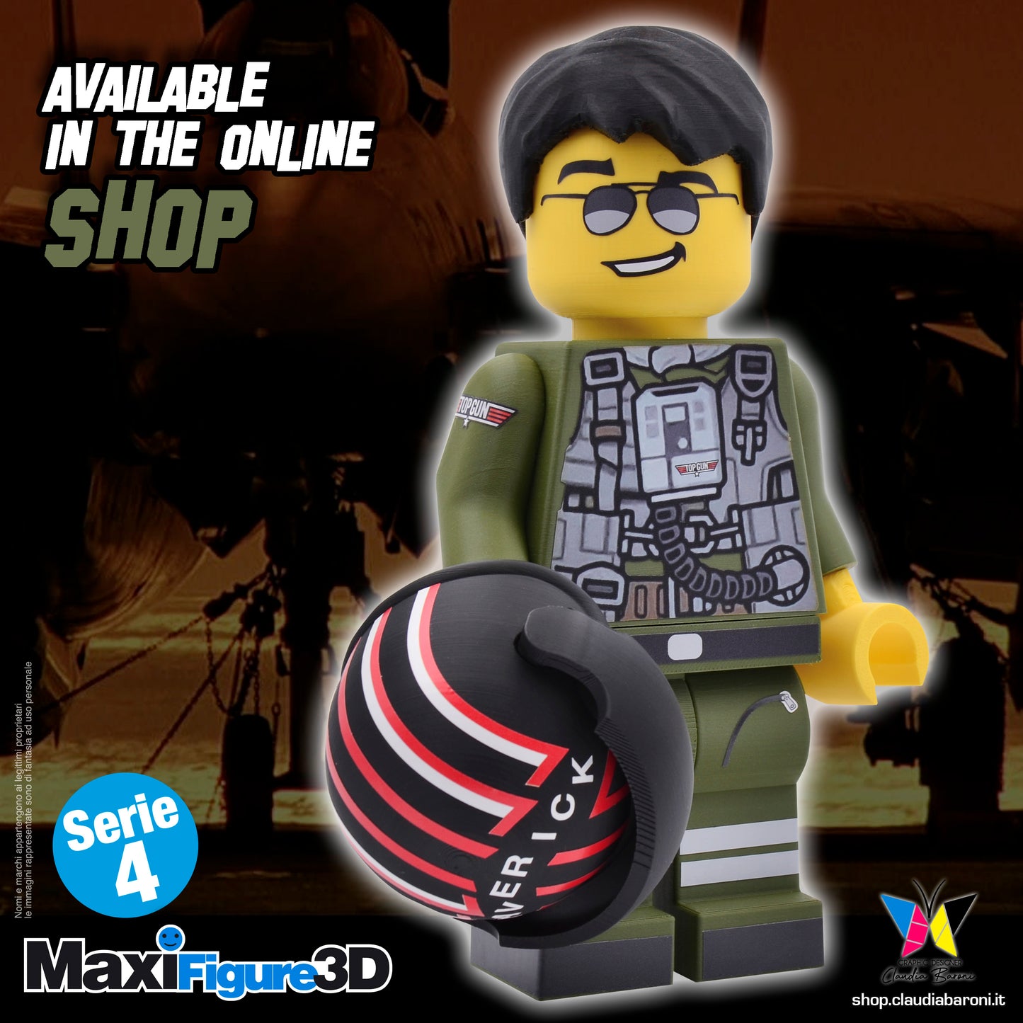 Maxifigura 3d Maverick Top Gun (04 - Serie 4)