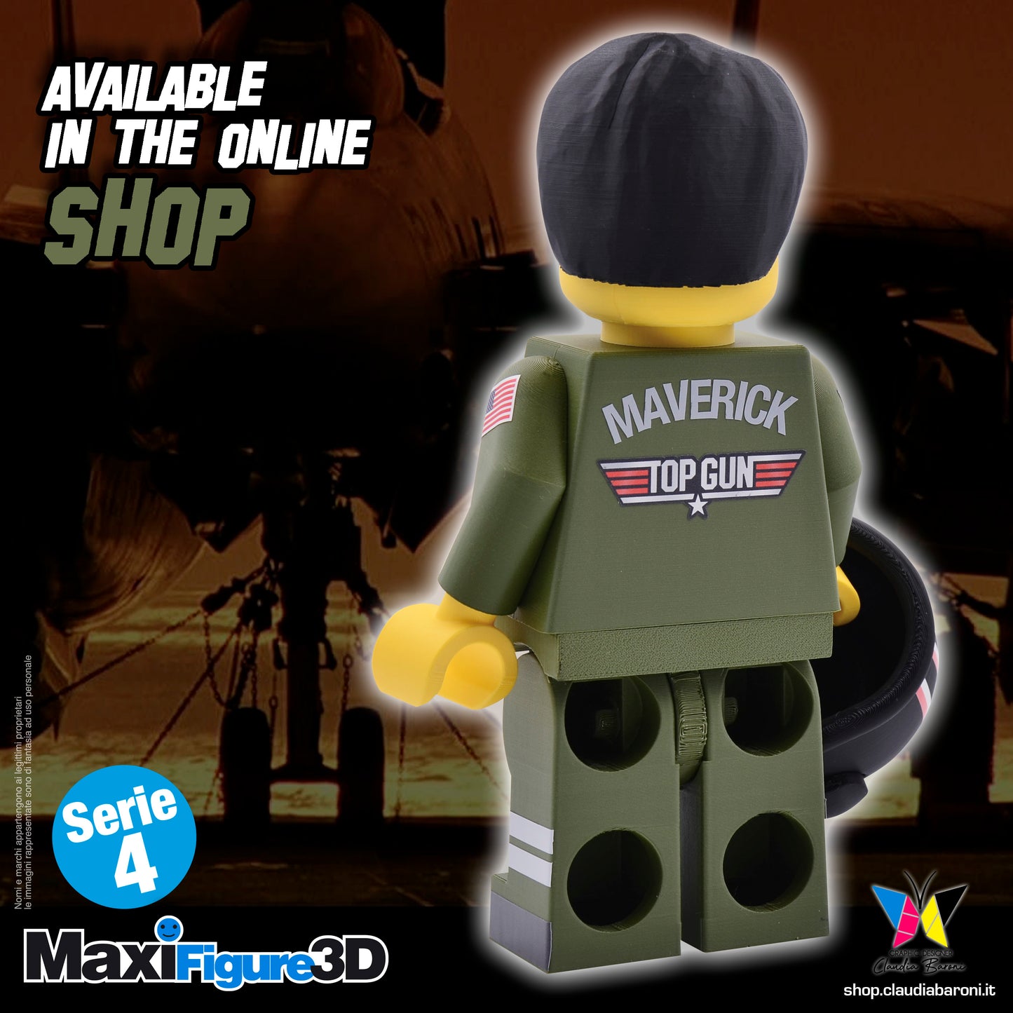 Maxifigura 3d Maverick Top Gun (04 - Serie 4)