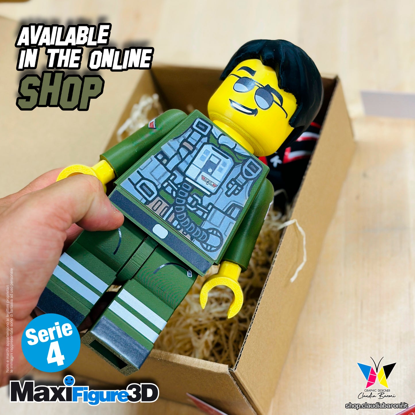 Maxifigura 3d Maverick Top Gun (04 - Serie 4)