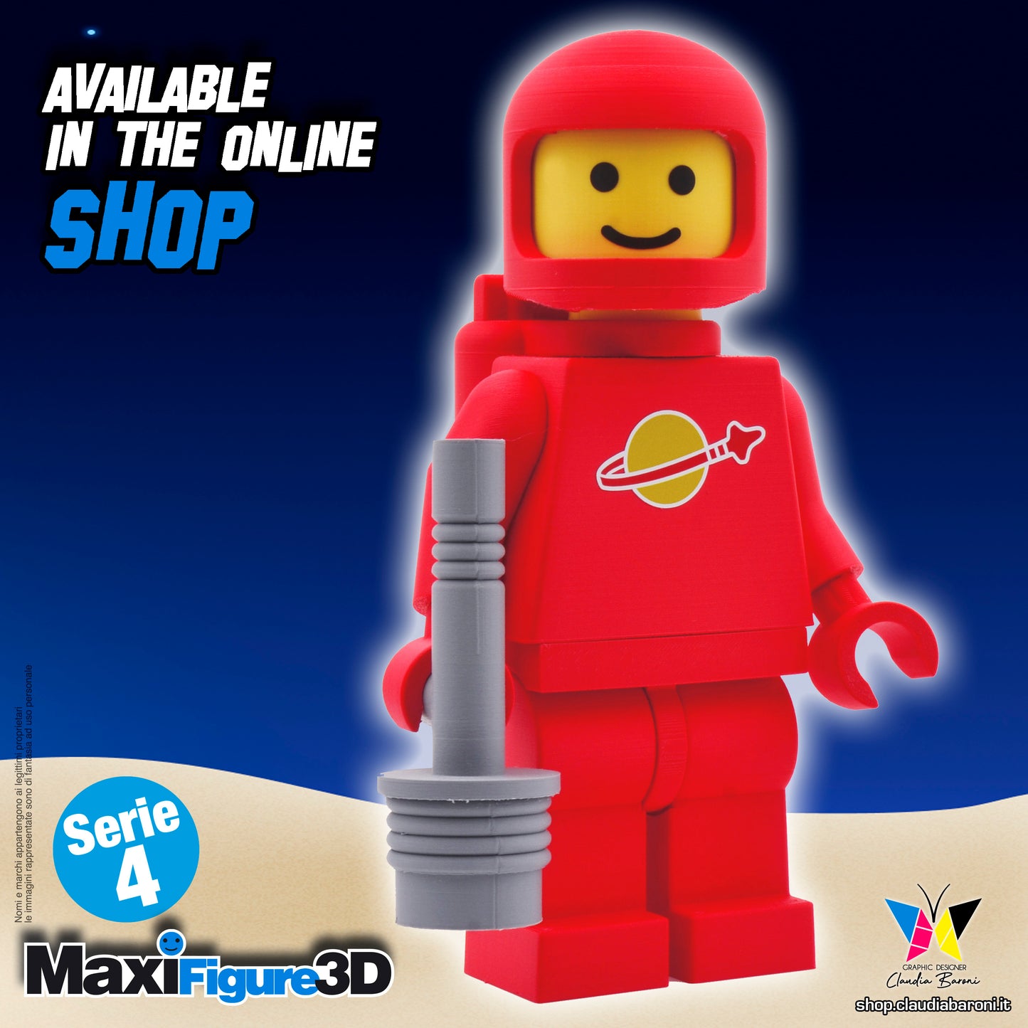 Maxifigura 3d Classic Space Red (02 - Serie 4)