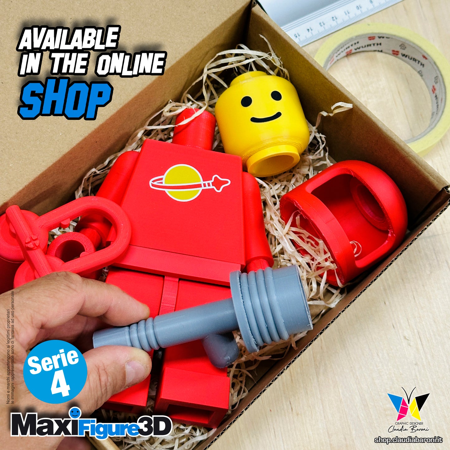Maxifigura 3d Classic Space Red (02 - Serie 4)