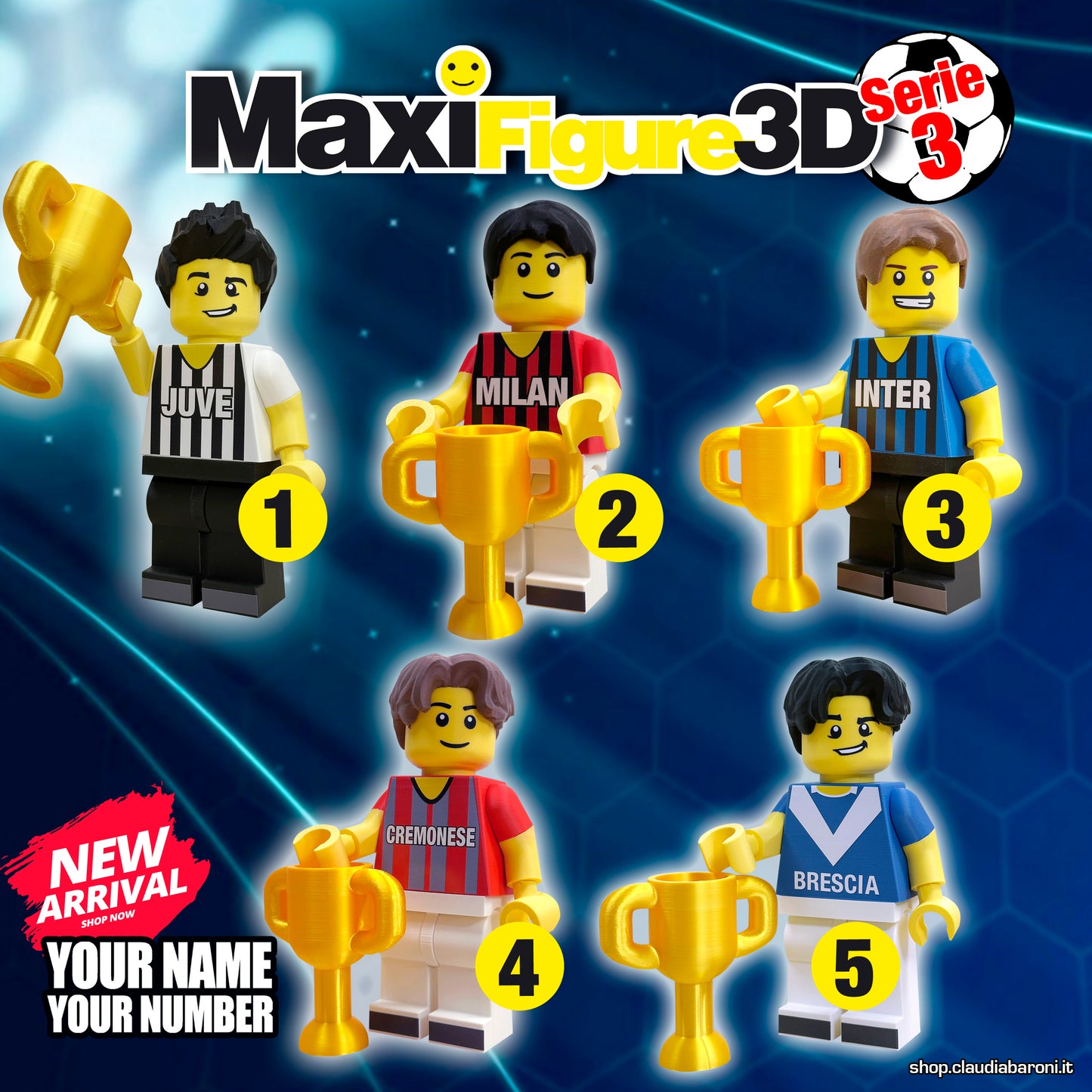Maxifigure 3d "Serie 3" completa (5 pezzi)