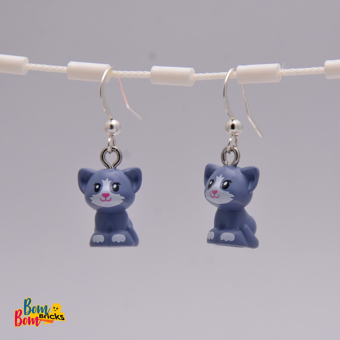 Orecchini - gatto grigio