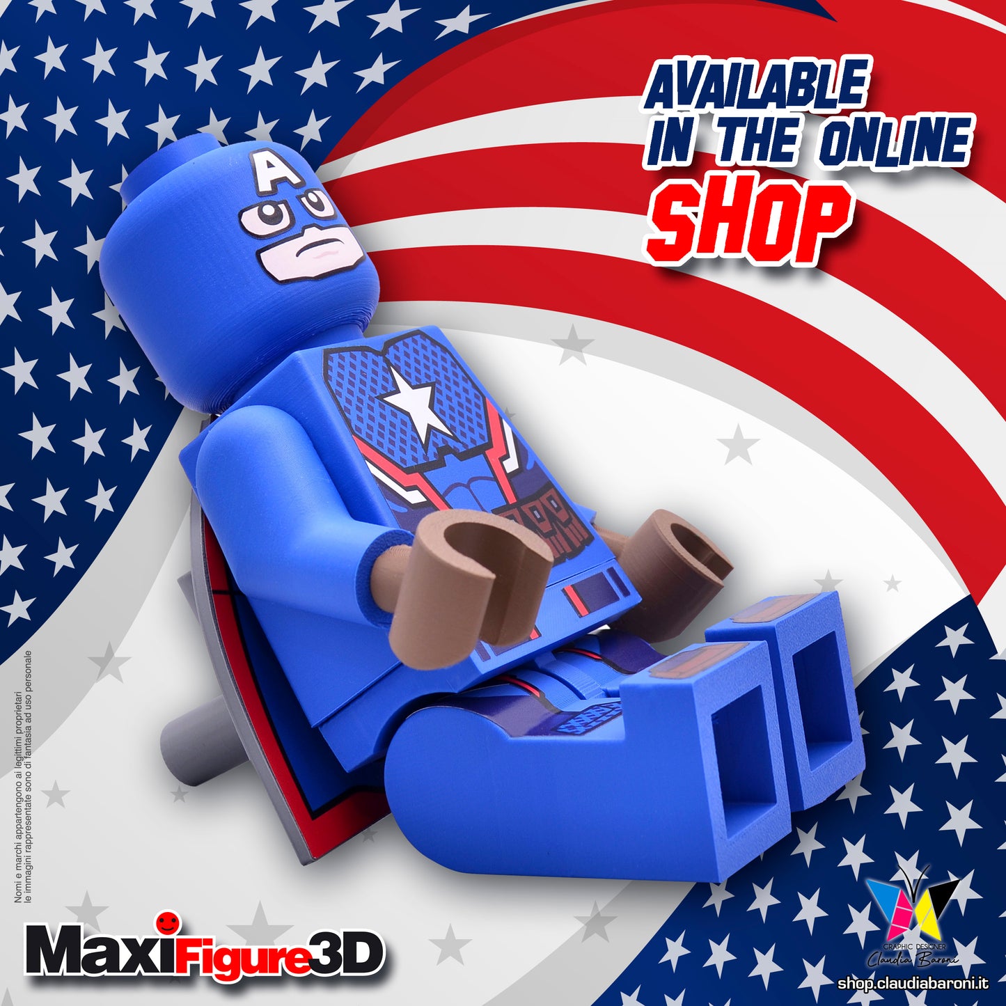 Maxifigura 3d Capitan America (01 - Serie 2)