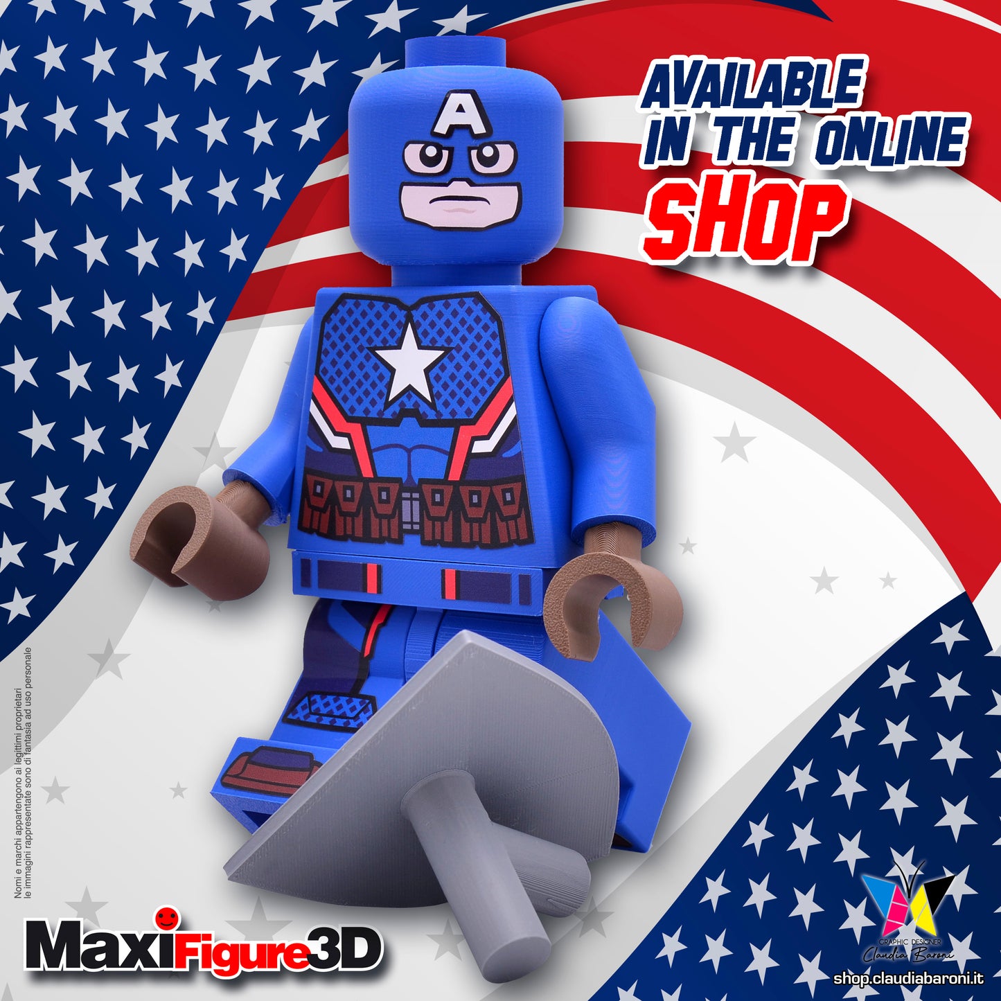 Maxifigura 3d Capitan America (01 - Serie 2)