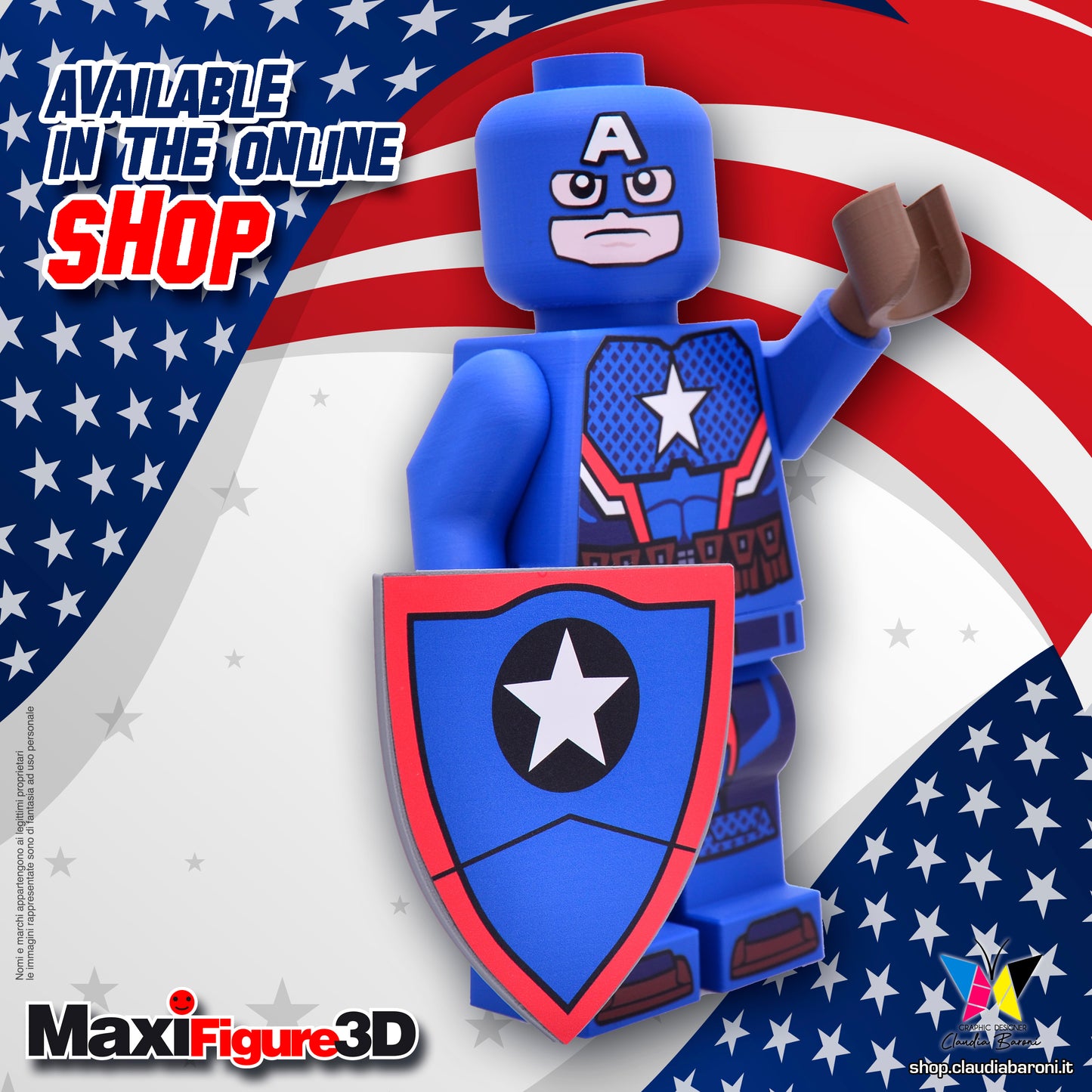 Maxifigura 3d Capitan America (01 - Serie 2)