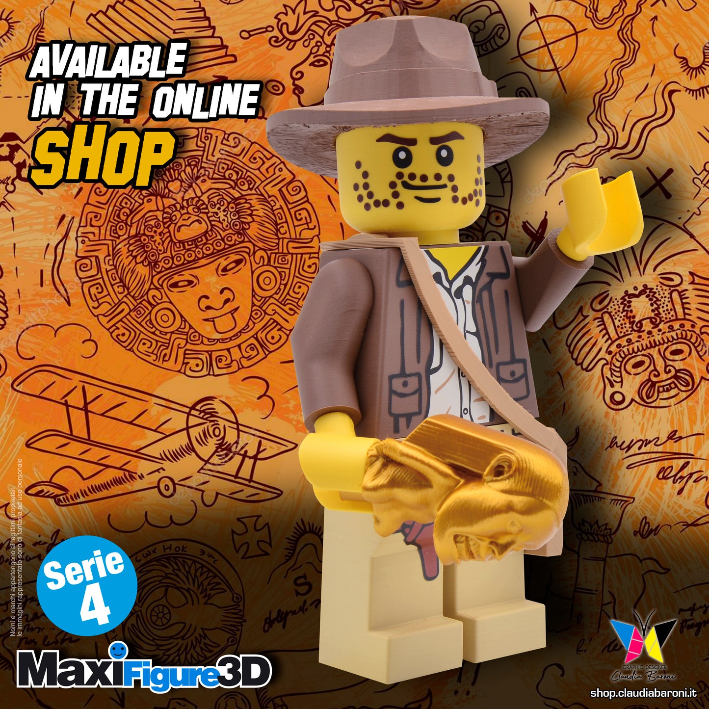 Maxifigura 3d Indiana Jones (05 - Serie 4)