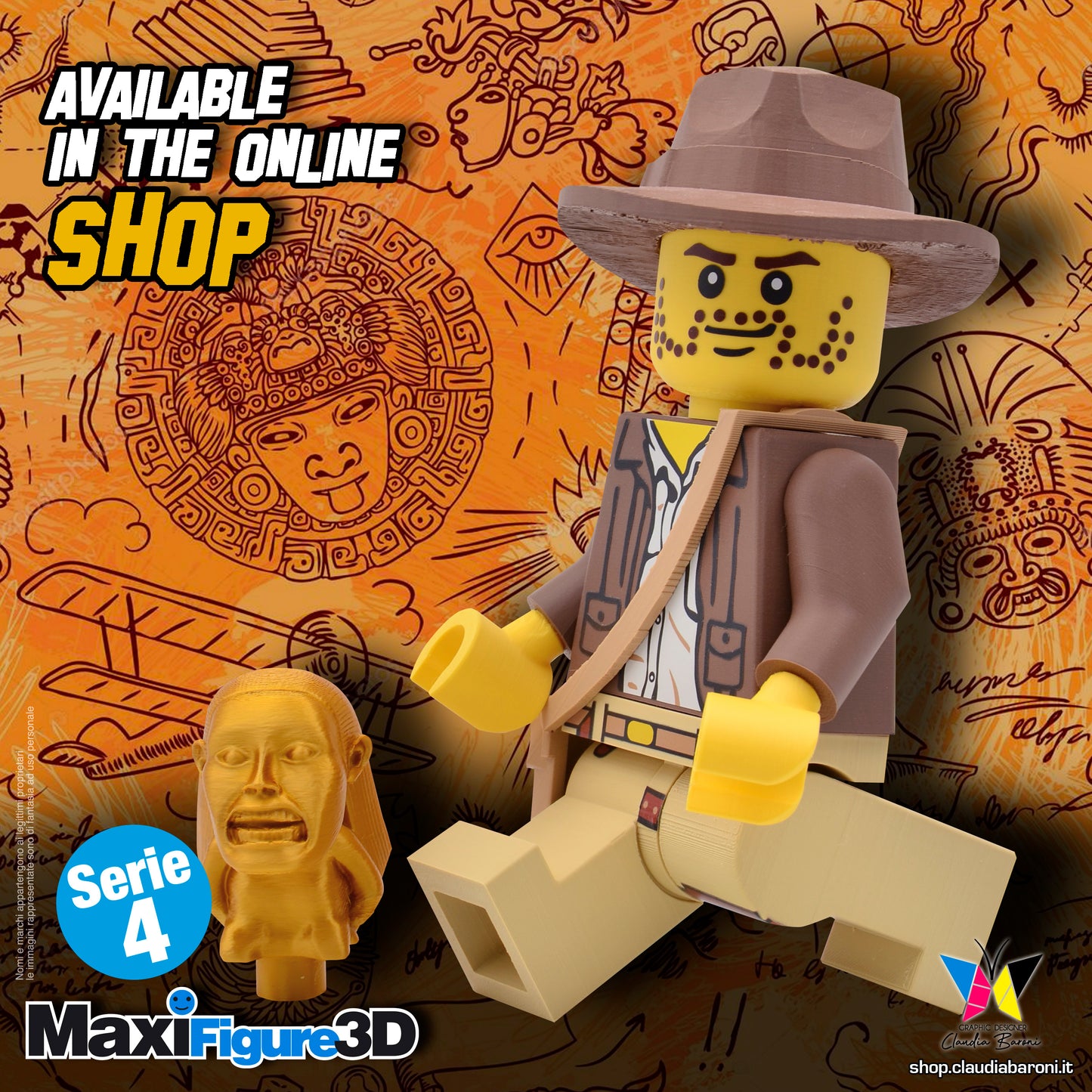 Maxifigura 3d Indiana Jones (05 - Serie 4)