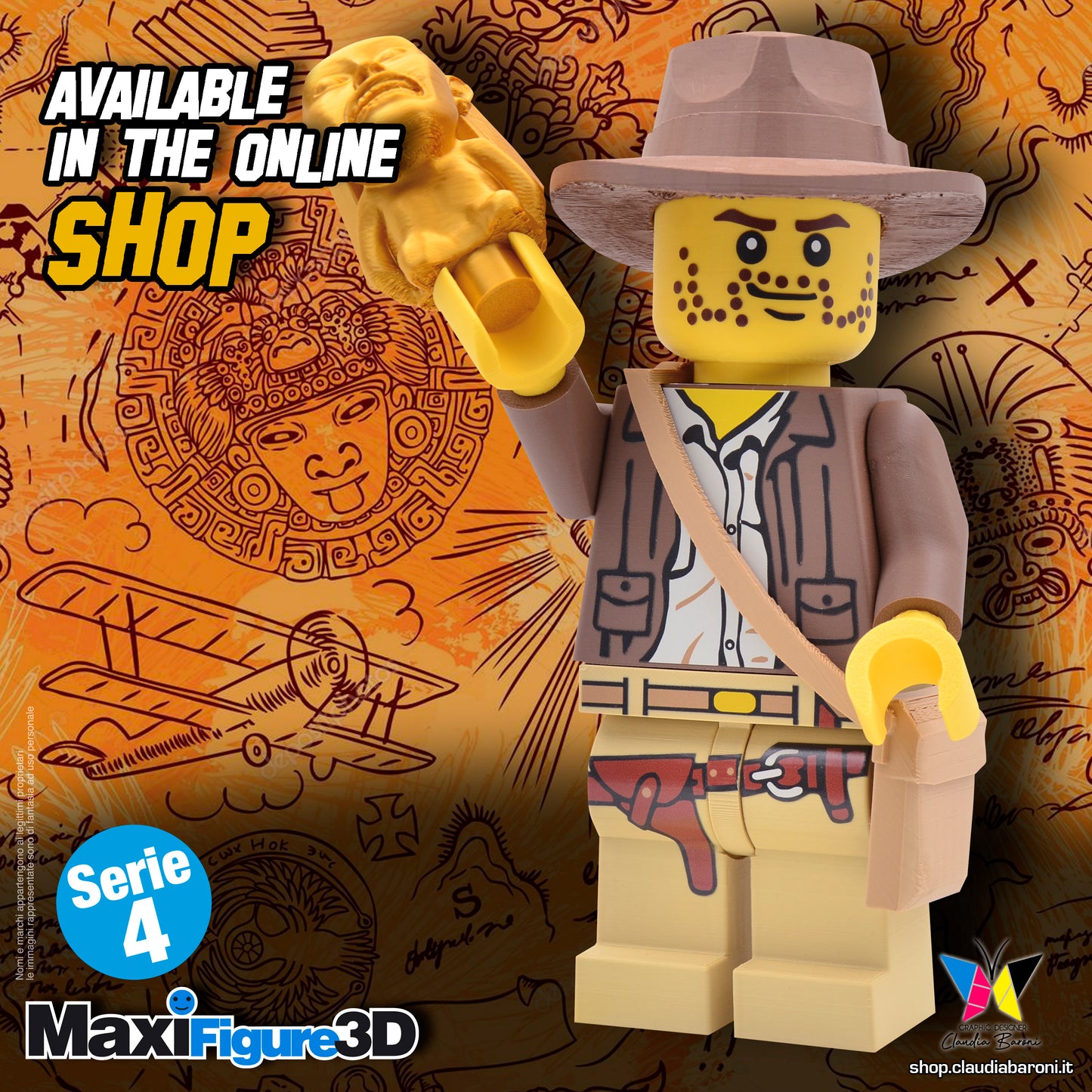 Maxifigura 3d Indiana Jones (05 - Serie 4)