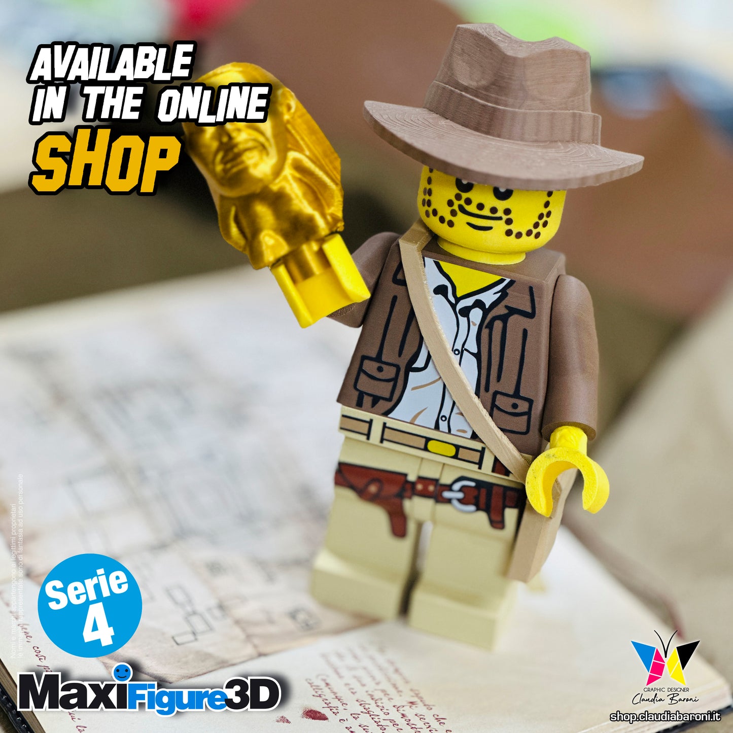 Maxifigura 3d Indiana Jones (05 - Serie 4)