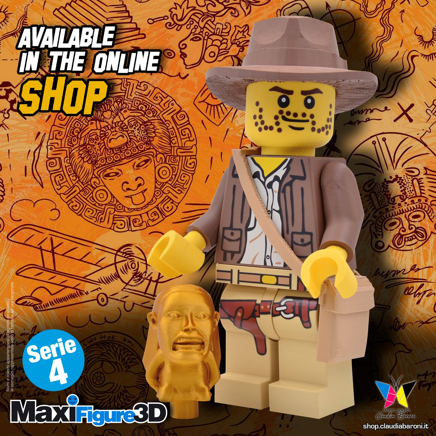 Maxifigura 3d Indiana Jones (05 - Serie 4)