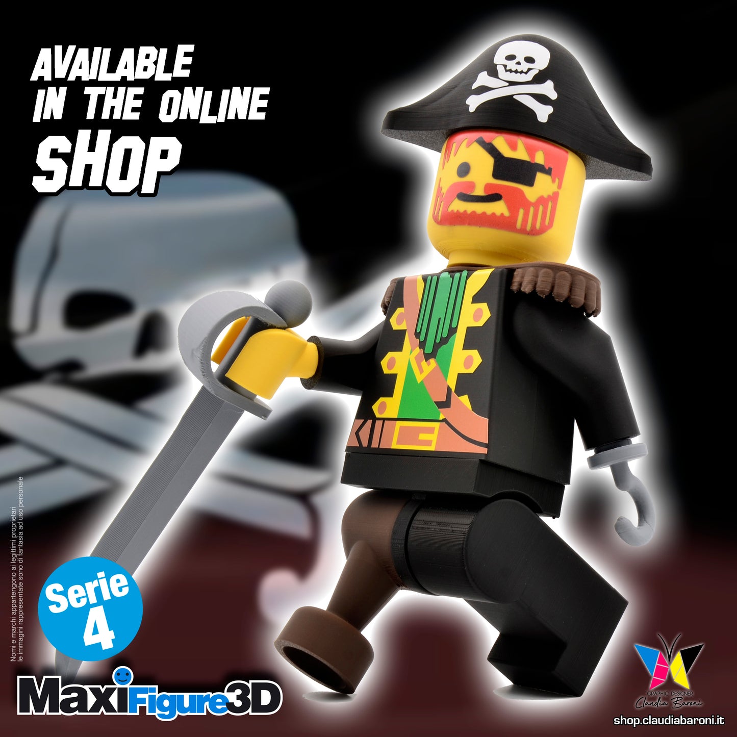 Maxifigura 3d Pirata (06 - Serie 4)