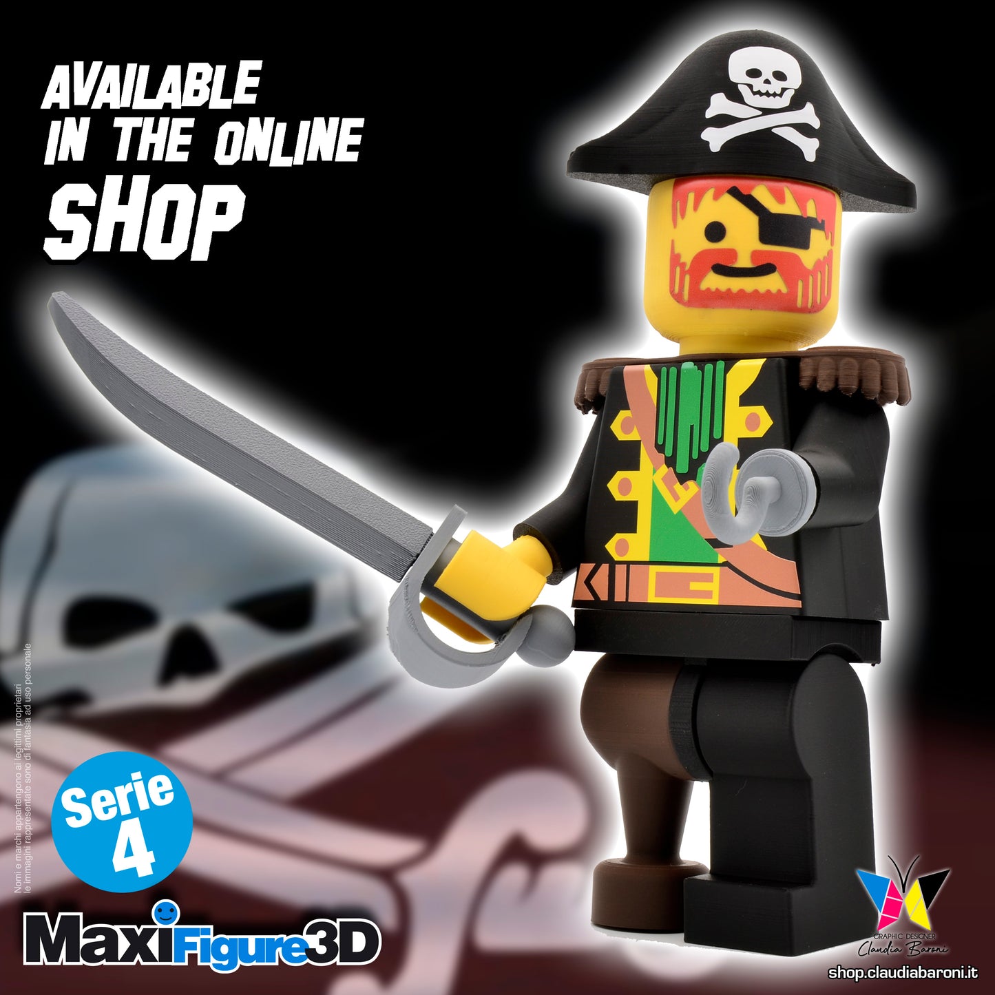 Maxifigura 3d Pirata (06 - Serie 4)