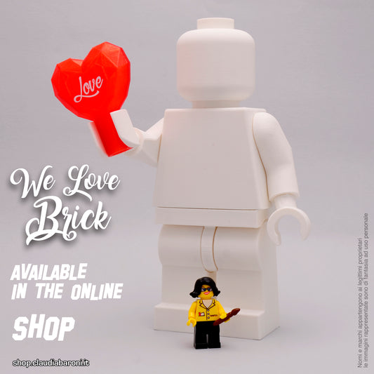 Maxifigura 3d colore Bianco - We Love Brick