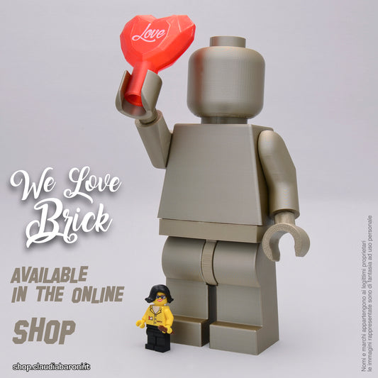 Maxifigura 3d colore Bronzo - We Love Brick