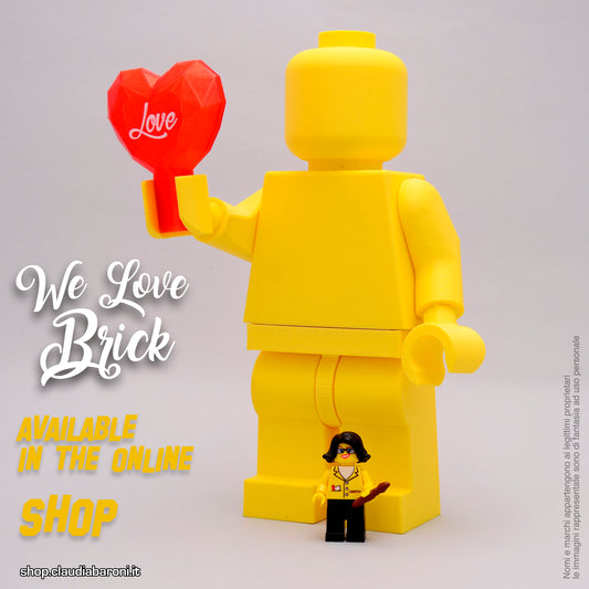 Maxifigura 3d colore Giallo - We Love Brick