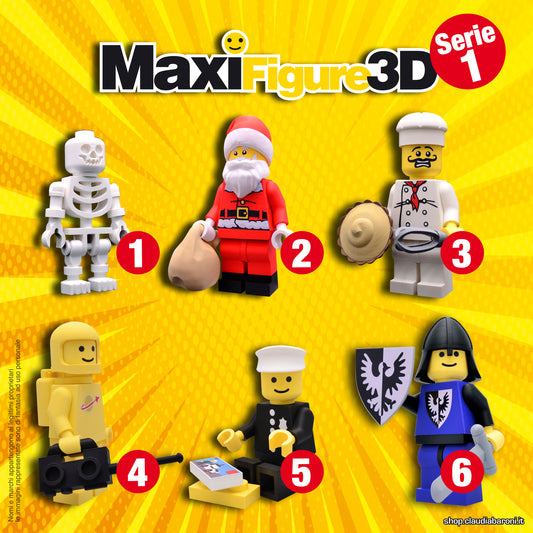 Maxifigure 3d "Serie 1" completa (6 pezzi)