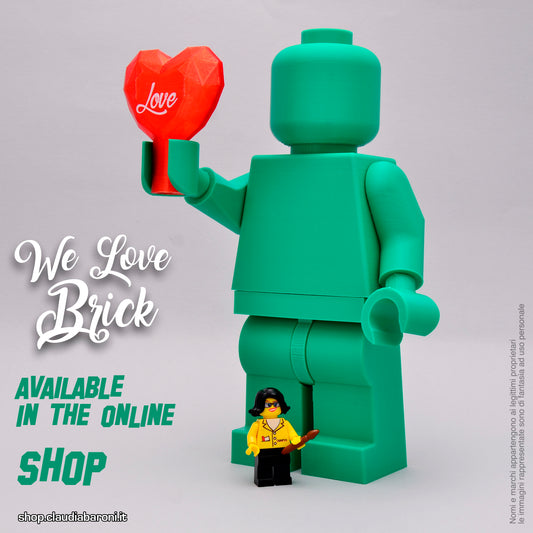 Maxifigura 3d colore Verde - We Love Brick