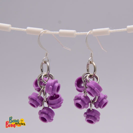 Earrings - lilac flowers